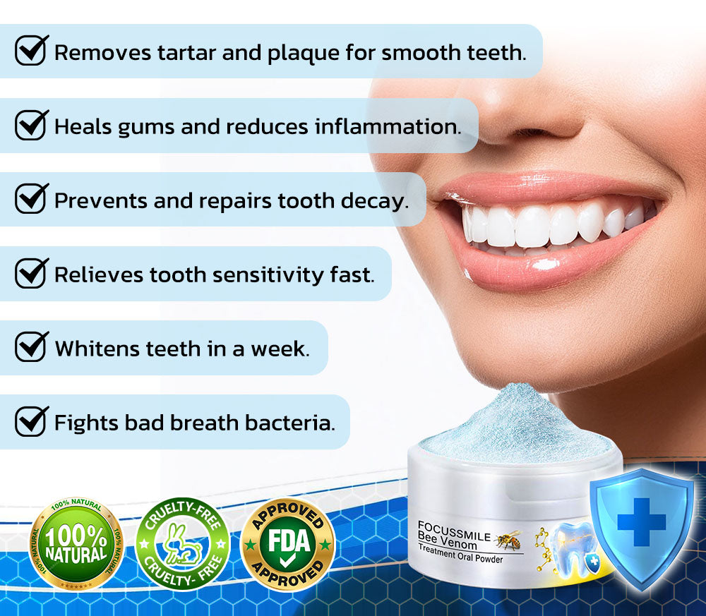 ✨ Furzero™ Focussmile Bee Venom Treatment Oral Powder 🦷