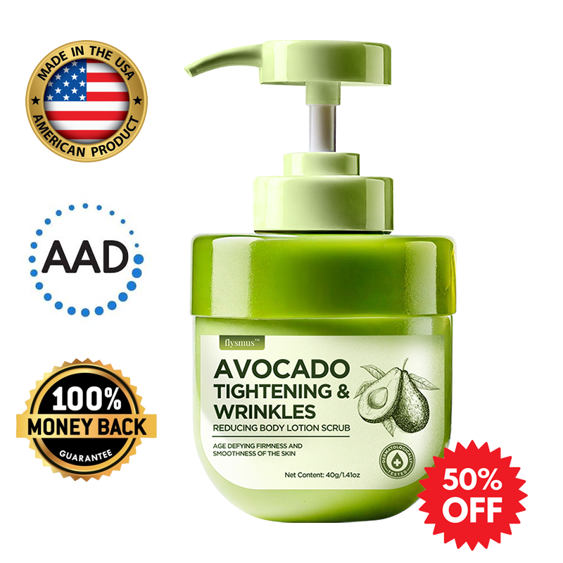 flysmus™ Avocado Tightening & Wrinkles Reducing Body Lotion Scrub (🇺🇸AAD Recommended)