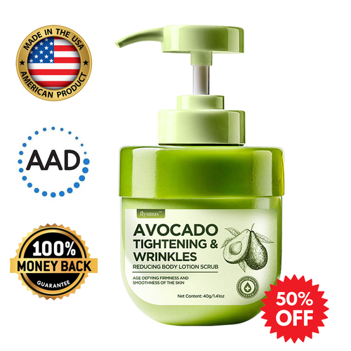 flysmus™ Avocado Tightening & Wrinkles Reducing Body Lotion Scrub (🇺🇸AAD Recommended)